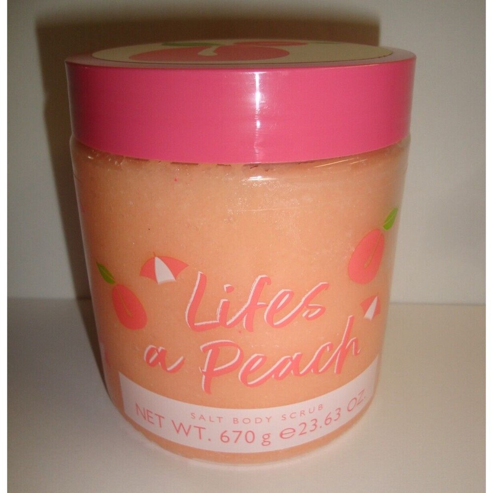 New Asquith & Somerset Body Salt Scrub 23.63 oz Jar  - Peach